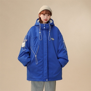 1中性冲锋衣羊羔毛棉衣大码M-5XL夹克外套女JK7569加厚P90控128图片