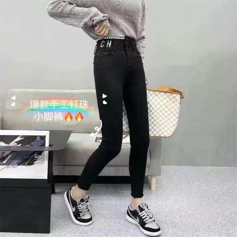 珍珠小脚裤，其它，迷斯佳绣