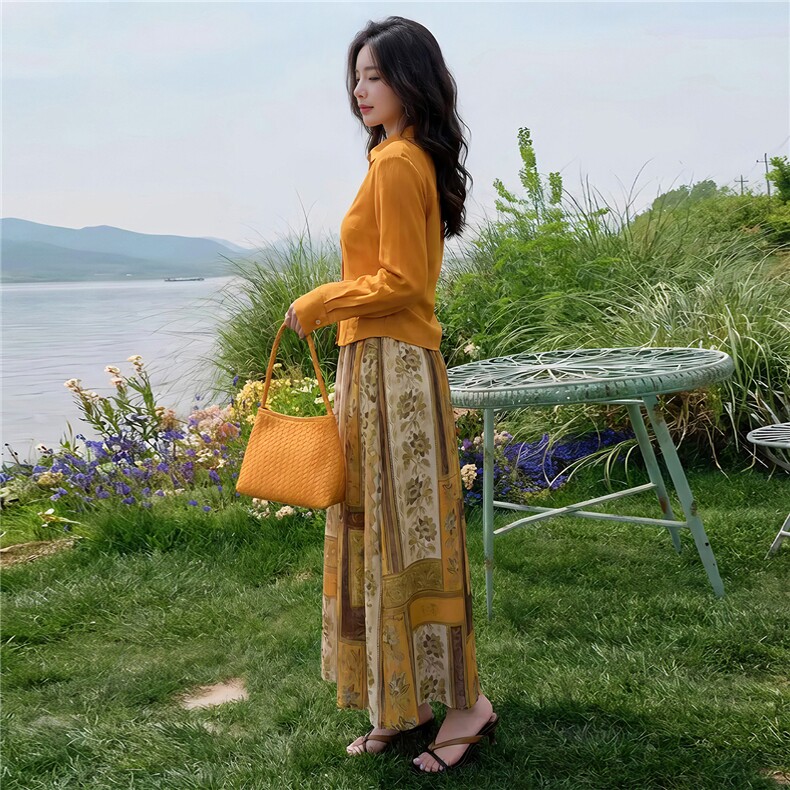 气质优雅套装裙女2026春装新款宽松藏肉显瘦旅游逛街舒适两件套,女装套装/套裙,姿萝菲