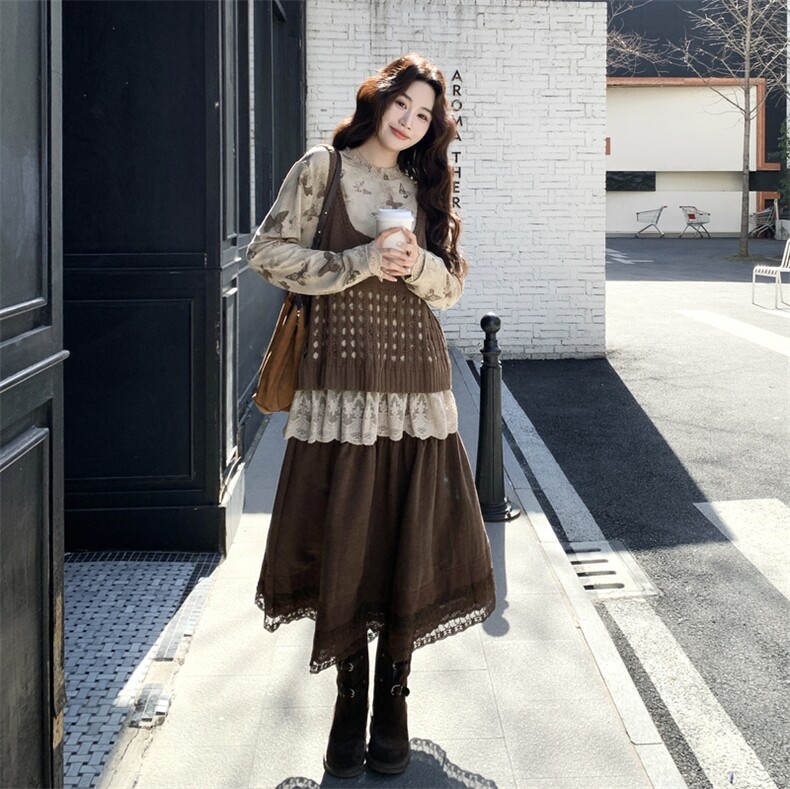 26春季新品三件套拼蕾丝M05-P245-K398,女装套装/套裙,2C305
