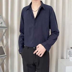 轻熟风高级感条纹衬衫男长袖春夏季衬衣FT38P38