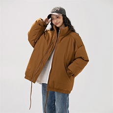 现货冬季美式休闲加厚雪山外套夹克立领纯色三防户外工装棉服，男装夹克，电商A443