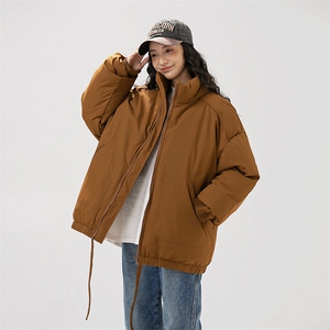 现货冬季美式休闲加厚雪山外套夹克立领纯色三防户外工装棉服图片
