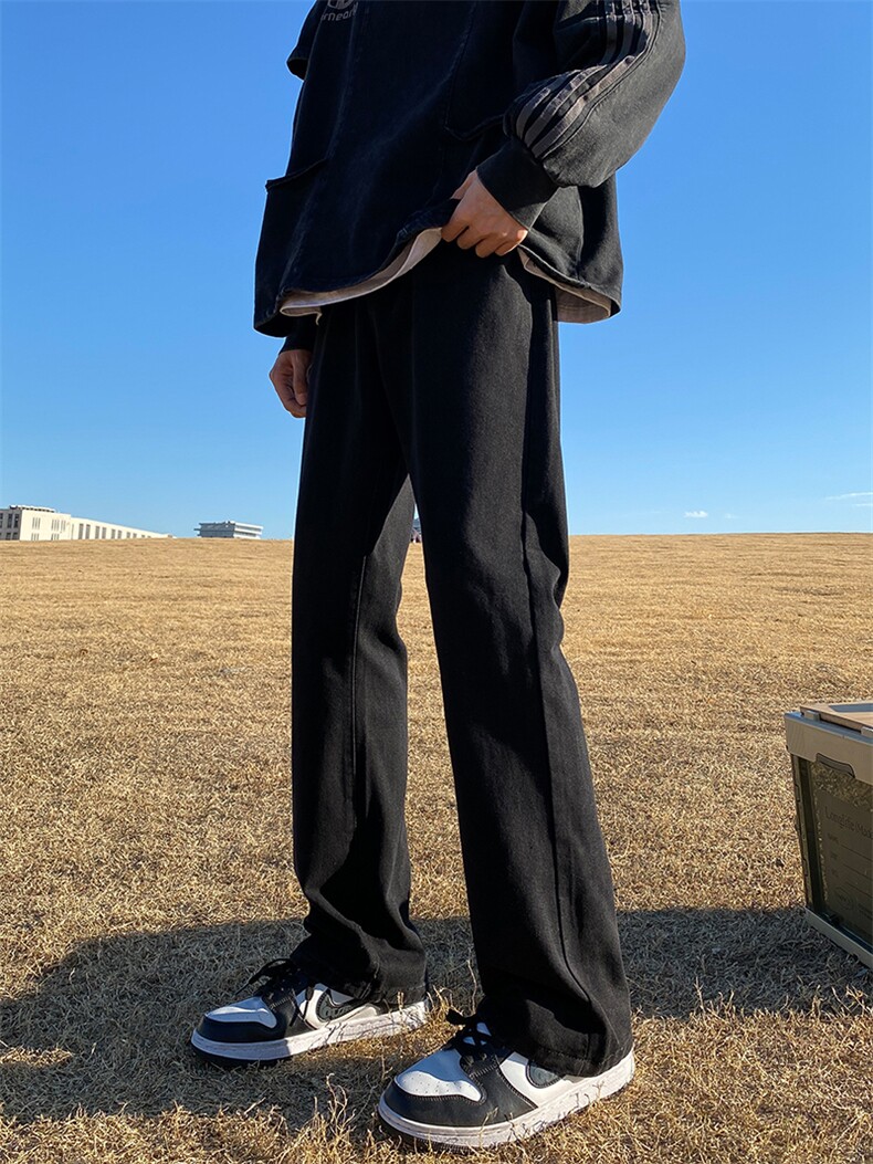 2024春款修身微喇复古弹力牛仔裤715-6-BK01P50,男装牛仔裤,星座715-6