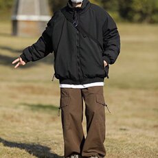 加绒加厚冬男立领棉衣灯芯绒保暖棉袄面包服外套MY9050P75，男装棉衣，星座1013-1