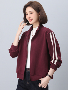 奥粒绒外套女秋冬装加绒卫衣2024年新款宽松大码妈妈休闲加厚开衫图片