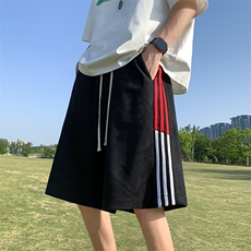 XZ514-2-1521-P43夏季篮球跑步运动裤男麂皮绒学生杠条休闲五分裤，男装休闲裤，星座514-2(原B239)