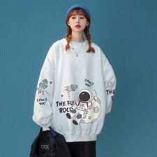 春装衔接新款百搭潮流韩版小众太空人宽松圆领卫衣W149P30控48，男装卫衣，A247A