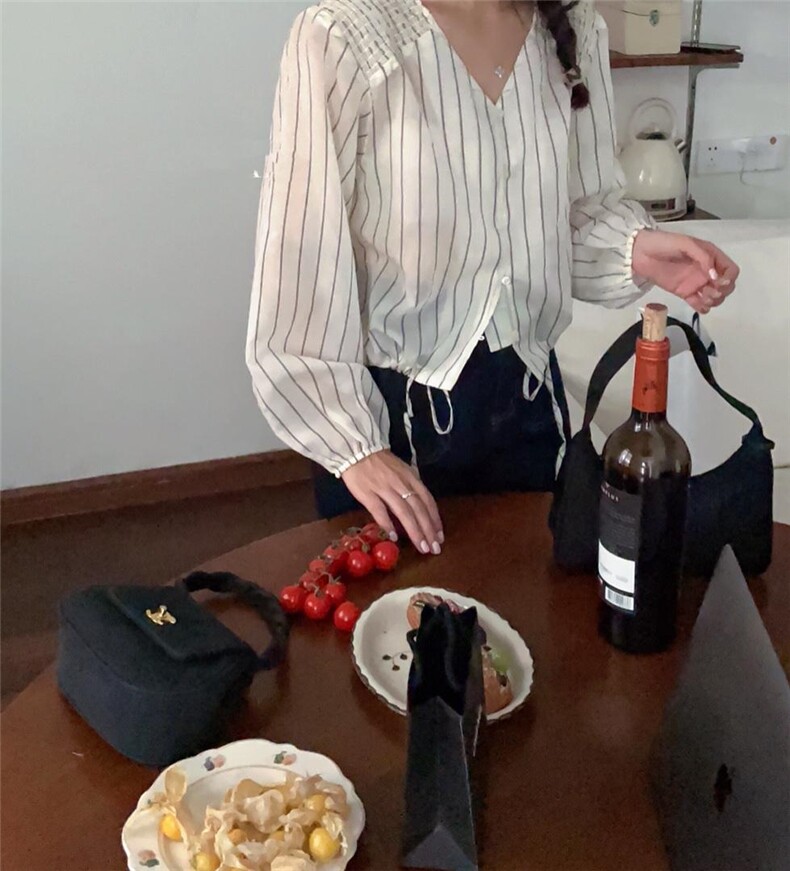 秋季新款。条纹衬衫，女装衬衫，DIDI&KOKO(3F)