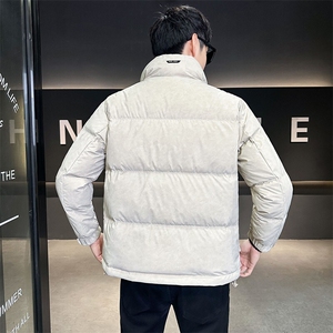 皮羽绒服男2024新款立领短款帅气冬季外套 B240-YR69010-P215图片