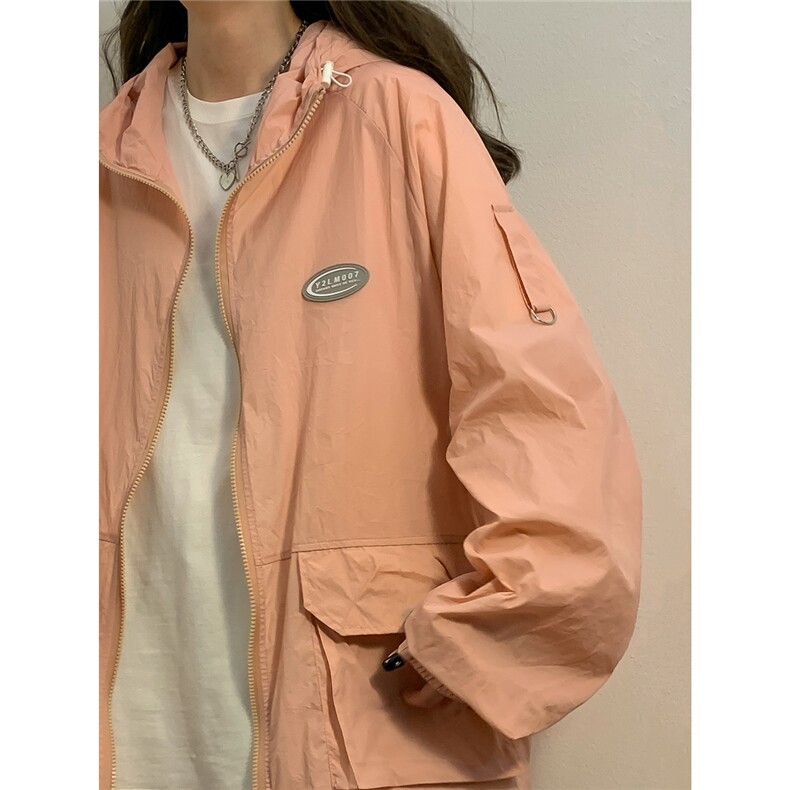 1中性连帽工装大口袋防晒衣女黄灯户外潮牌防晒服FS77009P50控78,男装夹克,星座226-2