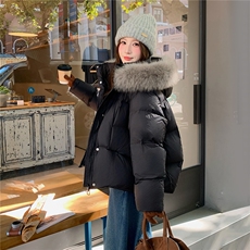 现货现货现货超大狐狸毛90白鸭绒羽绒服2B153-8811-P435-K535，女装羽绒服，2B153
