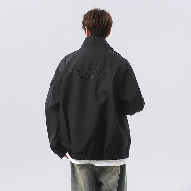 春季新款港风美式多口袋宽松潮流立领夹克XZ213-JK5555-P70控108,男装夹克,星座213