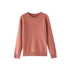 山羊绒衫纯色秋冬季新款宽松圆领百搭时尚绞花针织毛衣羊毛打底衫，女装羊绒衫，轩妮羊绒