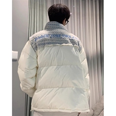 小香风立领棉服男冬季加厚保暖青少年痞帅情侣面包服外套M8016，男装棉衣，星座1116A（原606A-3）