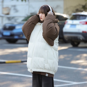 现货 抖音得物可供视频 三防加厚羽绒拼接棉衣外套面包棉服 86670图片