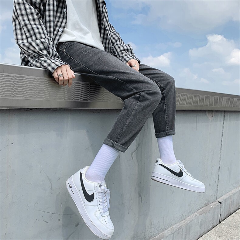 新款春季水洗小脚牛仔裤N703P40图片