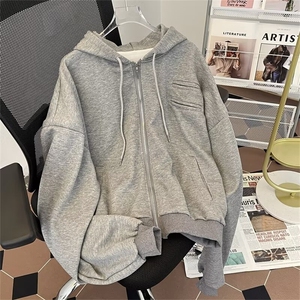 2025新款卫衣港风宽松连帽卫衣开衫男女同款百搭 XZ212-QY042-P50图片