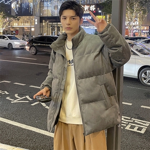 2024秋冬新款潮牌炸街宽松休闲立领鹿皮绒棉衣男 A436-0318-P85图片
