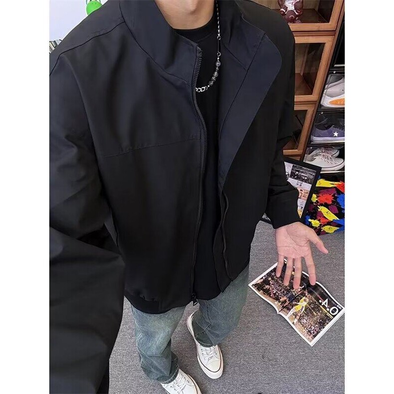 青少年立领拉链标准潮常飞行教练夹克棉服男冬季外套 JY6629图片