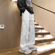 模特-美式潮牌裤子男阔腿休闲长裤8007-P38，男装休闲裤，电商B380（原B361）