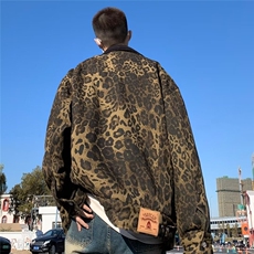 网络图现货美式复古两面穿豹纹男款潮牌欧美街头棉服JM9020-P90，男装棉衣，星座715-7