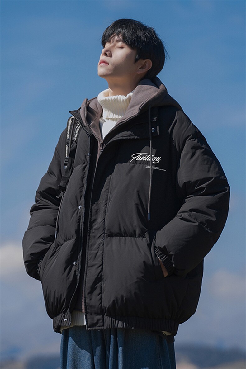 新疆山系字母印花百搭连帽假两件棉衣A247-MY84709特批115控158,男装棉衣,电商A247
