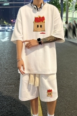 套装！华夫格套装短袖T恤短裤男TZ182-特P38，男装T恤，电商B367