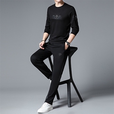 S3085-2钱塘2020-2中青年男士春秋新款时尚休闲简约卫衣套装P127，男装休闲套装，钱塘207-2