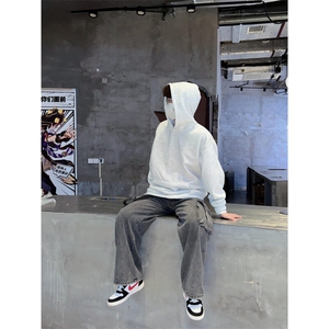 网络图现货工装牛仔裤男秋冬宽松直筒裤阔腿长裤RN15-P60图片