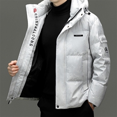 男装羽绒服YR9803新品主推必上男女同款龙设计雪*飞热销，男装羽绒服，钱塘207-1