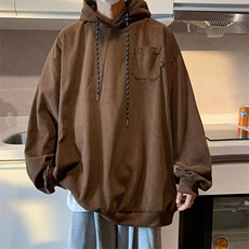 卫衣男设计感小众半拉链连帽外套灯芯绒JK542P28，男装卫衣，星座1116-2