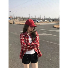 现货秋季高街cleanfit重工钉珠格子长袖格子衬衫男女C3730/P50，男装衬衫，星座205-3