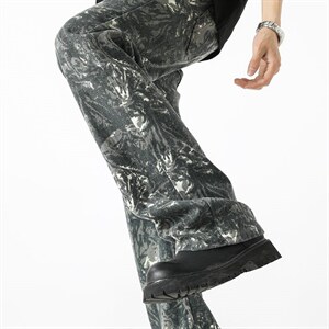 直筒牛仔裤男潮牌满印微喇裤痞帅男裤晕染花色 XZ201-S202 P45，男装牛仔裤，星座201