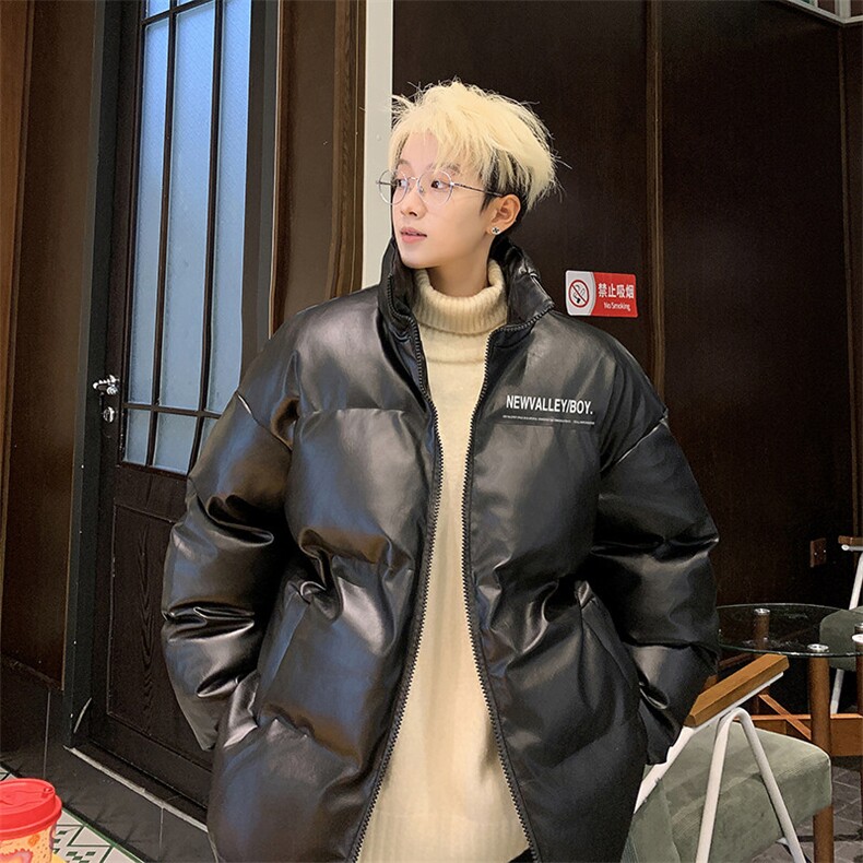 秋冬PU皮立领皮衣面包服男女羽绒棉外套MY2888P85直播,男装皮衣,星座1904A-1