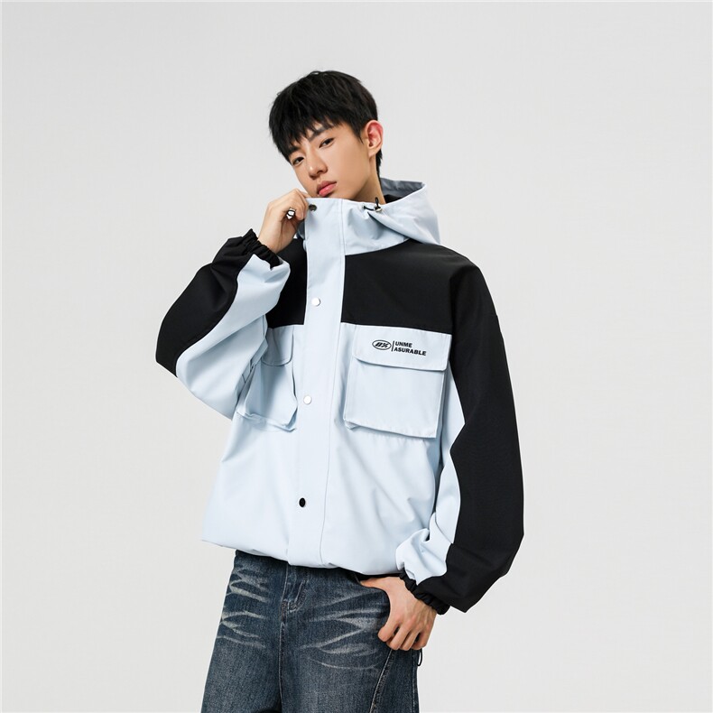 b228-j3155-p85 校服配色冲锋衣图片