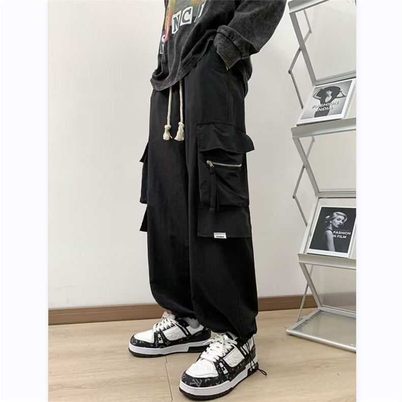 工装裤男韩版潮流多巴胺高街帅2025春季新款ins宽松长裤K4704-P45,男装工装外套,星座412