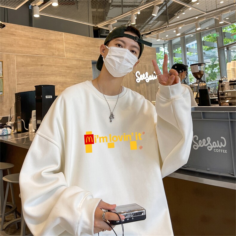 特P25控48秋冬新款男士圆领卫衣宽松休闲日常百搭上衣WQ24376,男装卫衣,电商B370