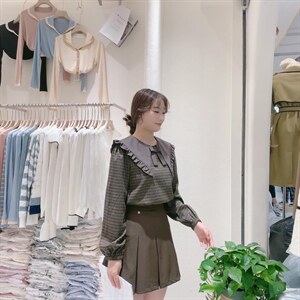 现货 新款格子衬衫,女装衬衫,麦筱萌