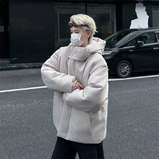 冬季美潮高级感设计感小众连帽棉服男欧美街头外套情侣潮，男装棉衣，星座1210-1