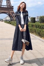 牛仔风衣外套个性简约舒适百搭优雅柔软亲肤时尚潮流，女装风衣，钱塘布衣
