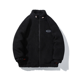 1日系白底冬季宽松百搭羊羔毛大码M-5XL棉衣外套男8727P105控149图片