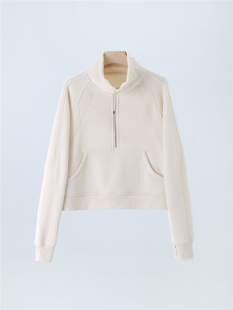 2025年秋季时尚百搭通勤简约休闲立领卫衣，女装卫衣/绒衫，湘姗