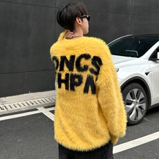 美式圆领毛衣男慵懒风休闲水貂长绒针织衫M569P55，男装针织衫/毛衣，星座1116-2