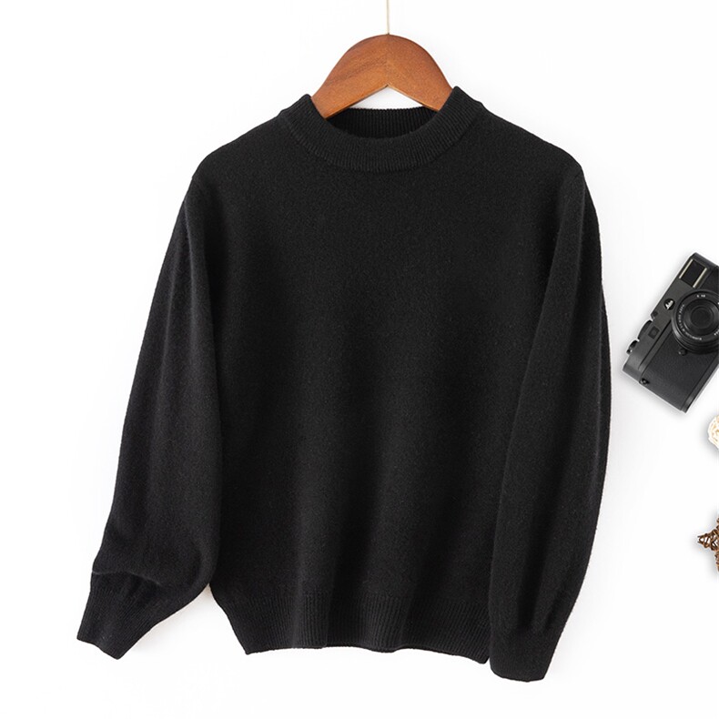 时尚儿童羊毛圆领针织衫简约百搭保暖毛衣，童装儿童羊毛衫，驼铃羊绒