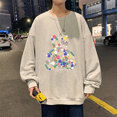 S6206-P28加绒款-P33秋季圆领卫衣男大码韩版宽松长袖外套，男装卫衣，电商A040