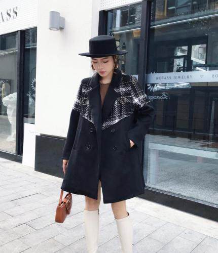 尼料大衣，女装，女人家淼漫