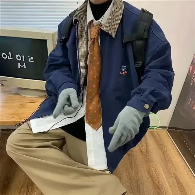 新款宽松休闲情侣上衣美式复古高街潮牌夹克外套513AJK1977P55,男装夹克,星座513A