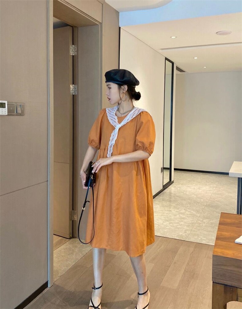 棉麻连衣裙，女装连衣裙，女人家淼漫