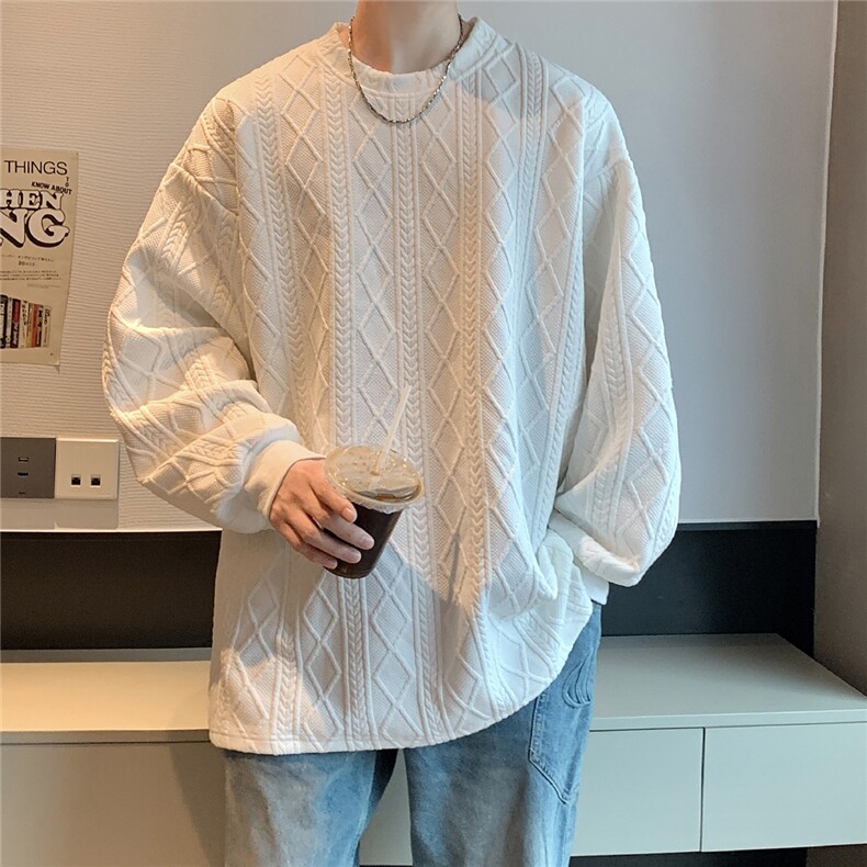 立体菱形花纹面料卫衣男成分：聚酯纤维95%氨纶5%WY77052P38控58,男装卫衣,星座227-7
